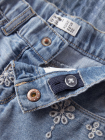 NAME IT Mom Denim Shorts Rose Light Blue Denim Anglaise